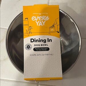 Stainless Steel Dog Bowl - Silver